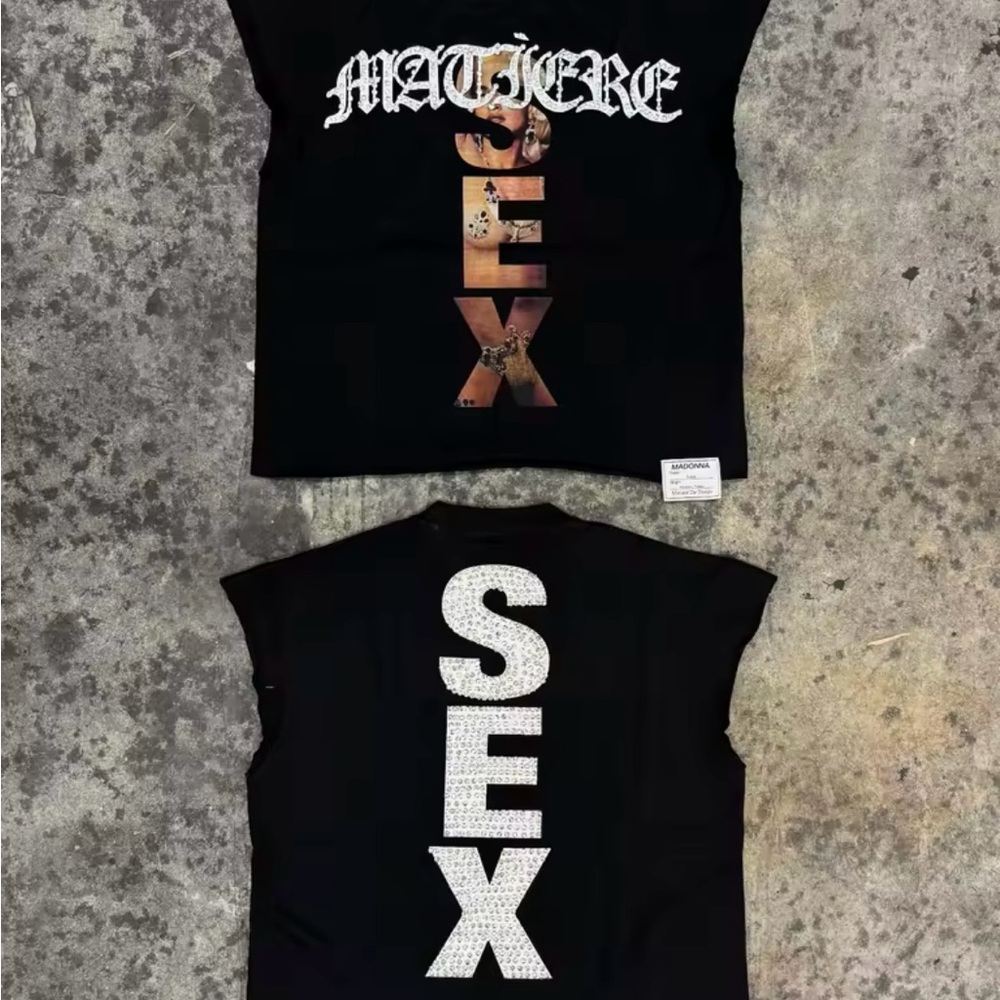 Black Graphic Tank Top